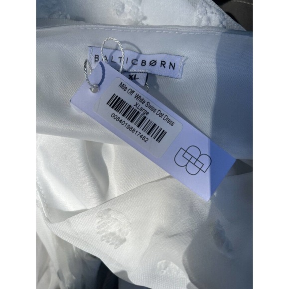 NWT Baltic Born Mila Swiss Dot DRESS •Women XL• White Cottage core Peasant - Picture 5 of 6